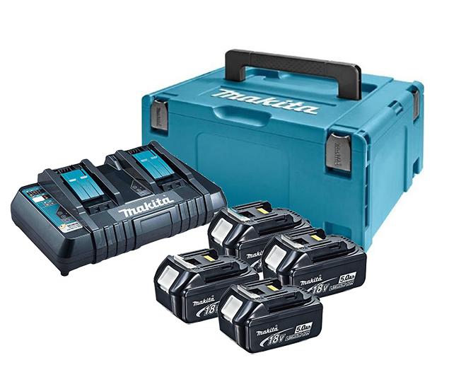 MAKITA 197626-8 DC18RD + 4x BL1850B 18V. 5Ah