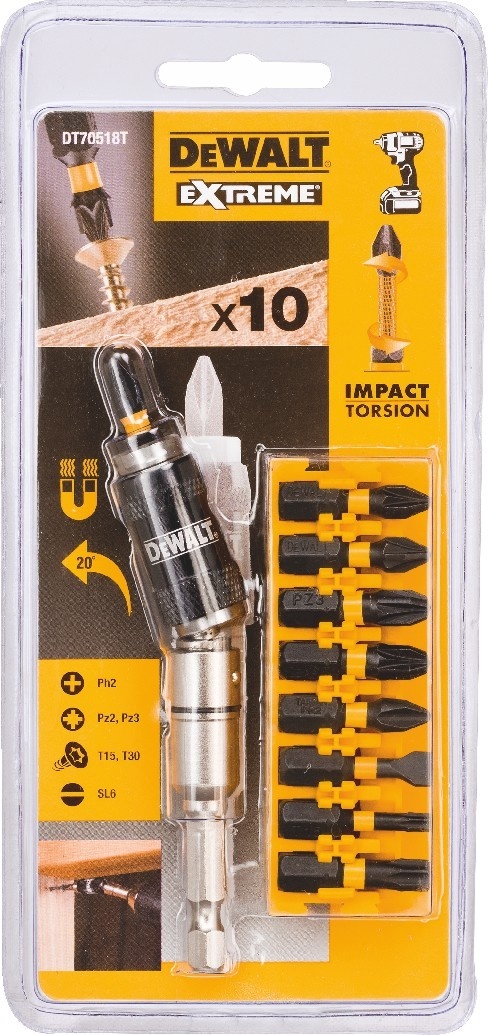 DeWALT DT70518T 10 darabos IMPACT TORSION EXTREME bit készlet