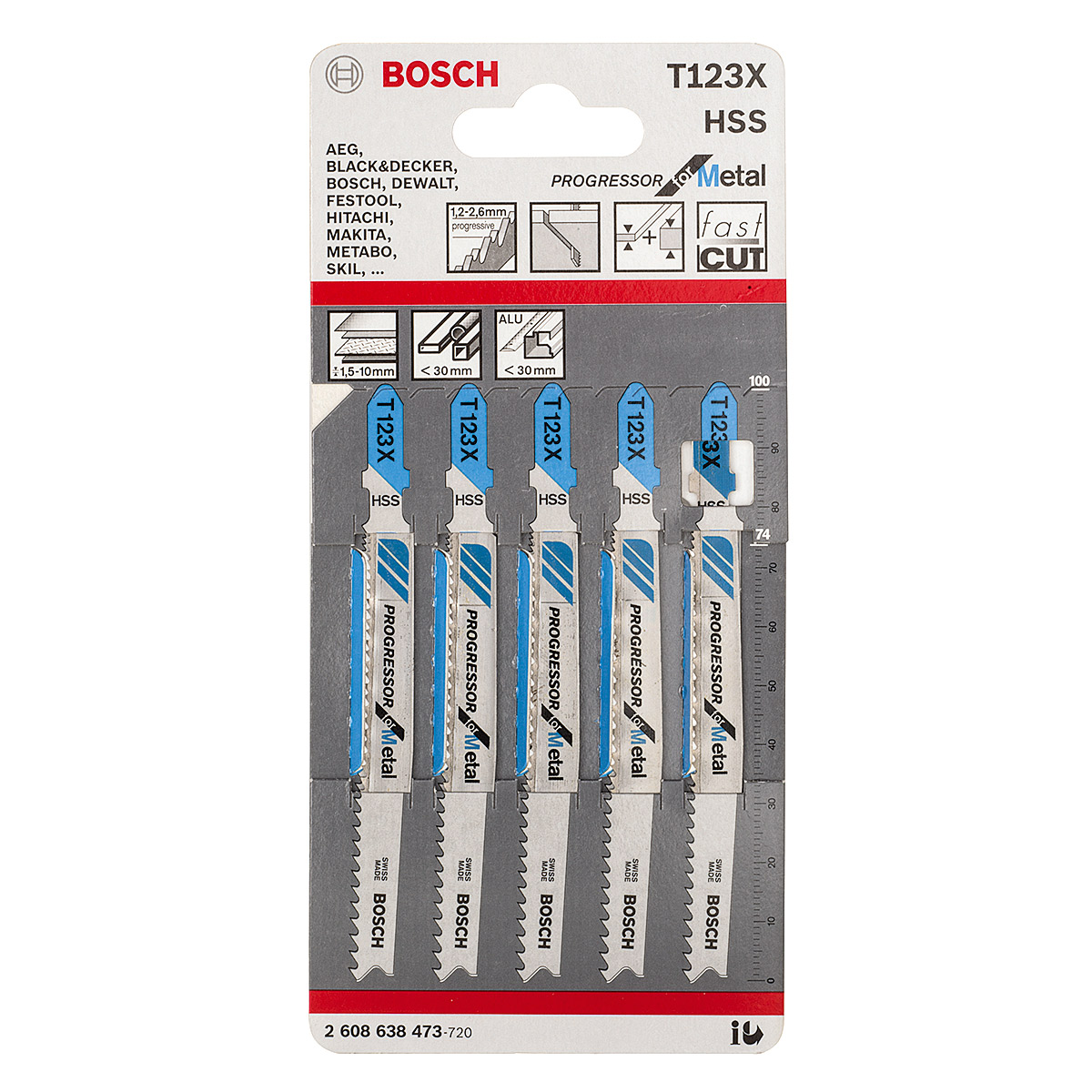 BOSCH T123X fűrészlap készlet 5 részes