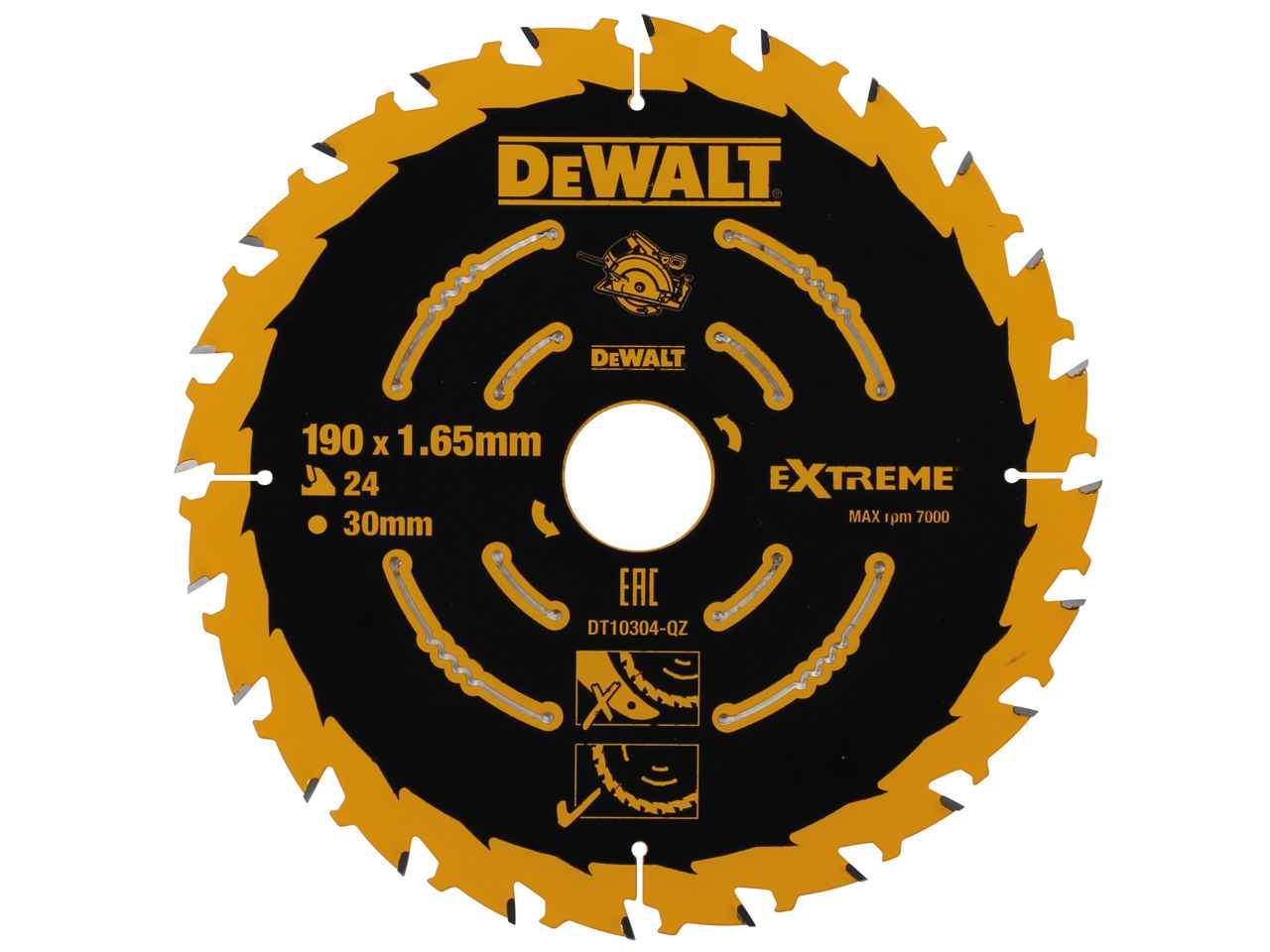 DeWALT DT10304 EXTREME fűrészlap. 190 x 30 mm. 24 fogú