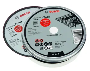BOSCH Vágótárcsa 125 × 1 mm – 10 darabos készlet