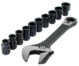 Makita B-65458 –állítható villáskulcs racsnival. 10 darabos készlet