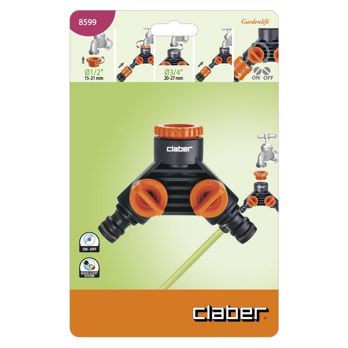 CLABER 8599 2 agu elosztó