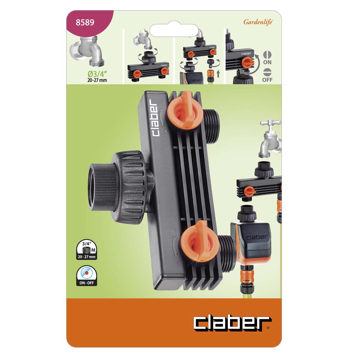 CLABER 8589 2 agu elosztó