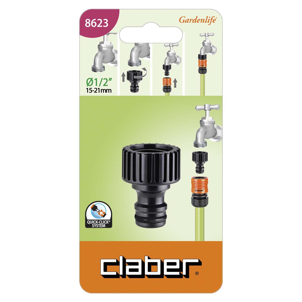 Csapcsatlakozo 1/2" CLABER 8623
