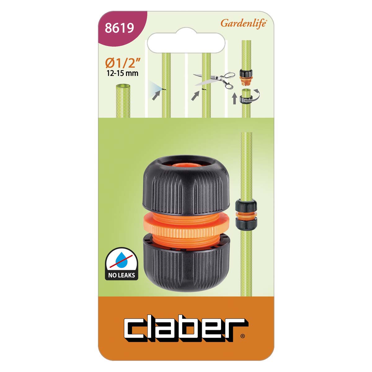 1/2"-os tömlőcsatlakozó CLABER 8619