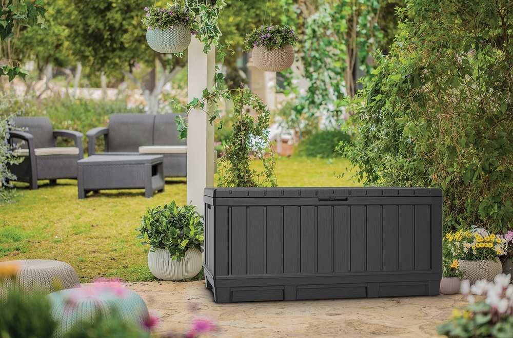 Tárolóláda KENTWOOD 350 L grafitszürke 249462