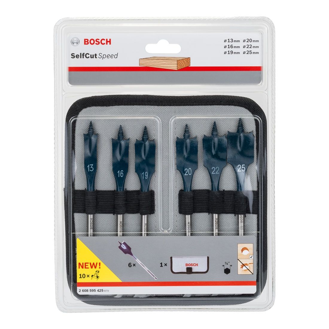 BOSCH laposfúró készlet 6 darabos 2608587793